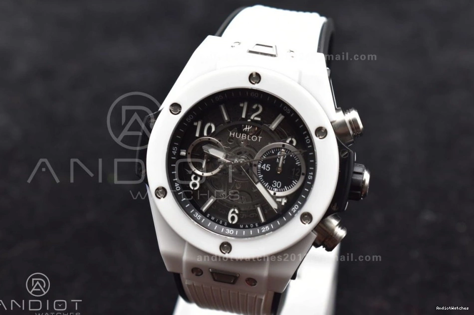 Bang Strap Unico 516 Ceramic White White A 1:1 Best Edition ZF Dial Packable Rubber on Skeleton Big 0320